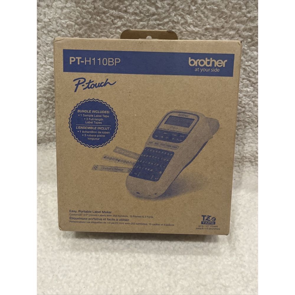 Brother P-Touch‎ PTH110BP Easy Portable Label Maker Bundle 4 Label Tapes, New